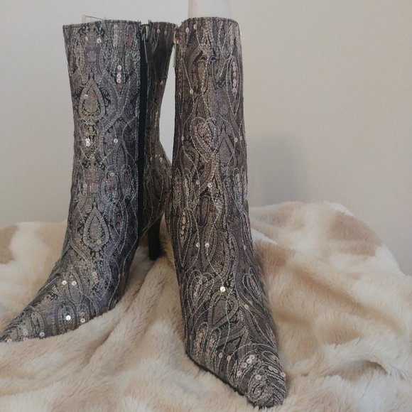 Anne Michelle Kerber Brocade Boots - Size 8 NWOB - Picture 2 of 9